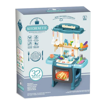 ZESTAW KUCHNIA INTERAKTYWNA STOLIK KUCHENNY ZLEW PALNIKI EFEKTY DŹWIĘKOWE