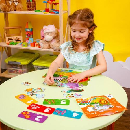 PUZZLE 2W1 ZOO ZESTAW UKŁADANKA MINI GRA EDUKACYJNA  ROTER KAFER