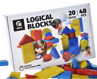 Drewniane klocki logiczne