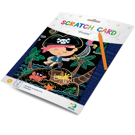 ZDRAPKA ARTYSTYCZNA ”PIRAT” MALOWANIE METODĄ SCRATCH DLA NAJMŁODSZYCH