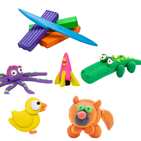 Zestaw Ciastolina Plastelina Masa Plastyczna Do Modelowania Foremki 16 Kol 41186