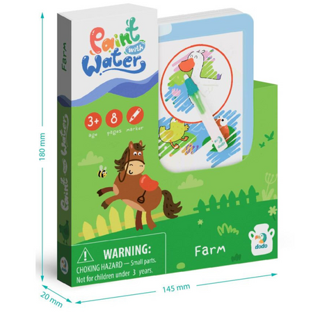 MALOWANIE MARKEREM WODNYM KOLOROWANKA "FARMA" ZESTAW DLA NAJMŁODSZYCH 300311