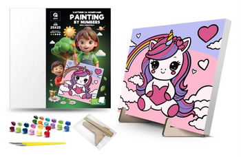 QB900-052 Set for painting by numbers "Cute unicor