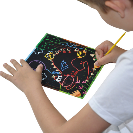 Zdrapka Artystyczna "Smoki" Wydrapywanka Metoda Scratch Dla Dzieci Obrazki 300215