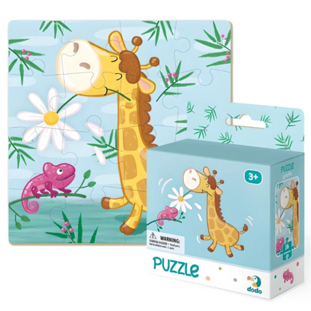 Puzzle Motyw Żyrafy 16 Elementów Układanka Dla Dzieci Urokliwa Żyrafa