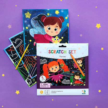 ZDRAPKA ARTYSTYCZNA ”WRÓŻKI” MALOWANIE METODĄ SCRATCH DLA NAJMŁODSZYCH