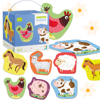 Puzzle 2-3-4 Elementy "Domowe Zwierzęta" Układanka Zestaw Zwierzęta Farma 300152