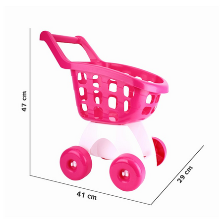 WÓZEK SKLEPOWY DLA DZIECI NA KÓŁECZKACH WYTRZYMAŁY ZABAWKA TECHNOK 8249