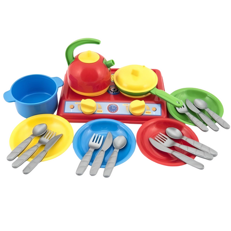 ZABAWKOWA KUCHNIA ZESTAW NACZYŃ DLA MAŁYCH KUCHARZY "GALINKA 7 TECHNOK"