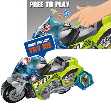 Autentyczny Motocykl Policyjny 1:16 Dla Dzieci Efekty Świetlne I Dźwiękowe
