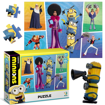 PUZZLE 80 ELEMENTÓW MINIONS MINIONKI UKŁADANKA KOLOROWA DLA DZIECI