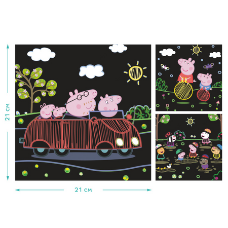 ZDRAPKA ARTYSTYCZNA ŚWINKA PEPPA MALOWANIE METODĄ SCRATCH DLA NAJMŁODSZYCH