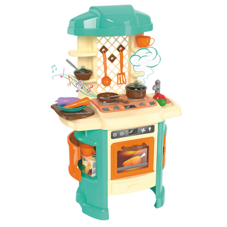 Zestaw Kuchenny Efekty Dźwiękowe Świetlne Para Wodna Kuchnia Z Akcesoriami 5637