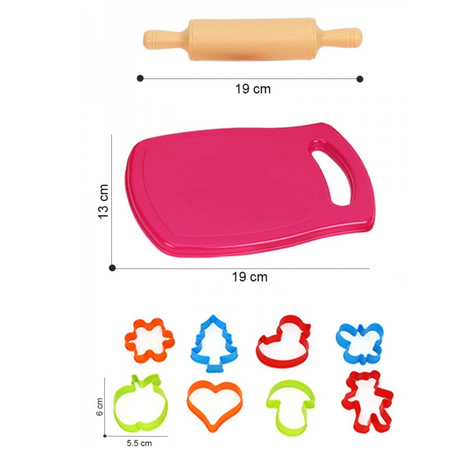 ZESTAW DO PIECZENIA CIASTECZEK FOREMKI RÓŻNE KSZTAŁTY FARTUSZEK CZAPKA 5026