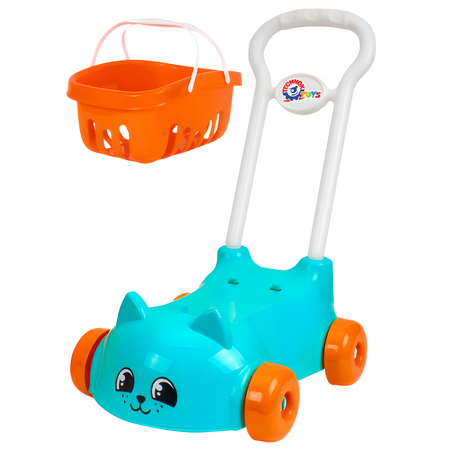 Wózek Sklepowy Z Koszykiem Zestaw Owoców i Warzyw Zabawa W Zakupy 6924