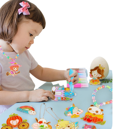 Zestaw Artystyczny Kreatywny Do Malowania Szablony Wzory Zawieszki Nauka