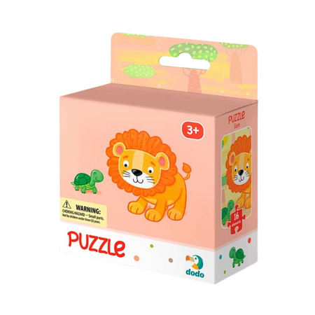 Puzzle "Lew" 16 Elementów Układanka Edukacyjna Dla Dzieci Zestaw Zwierzatka 300165