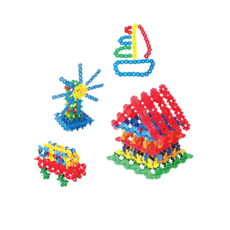 Klocki Konstrukcyjne Śnieżynki Edukacyjne Kwiatki Dla Dzieci 248 ele