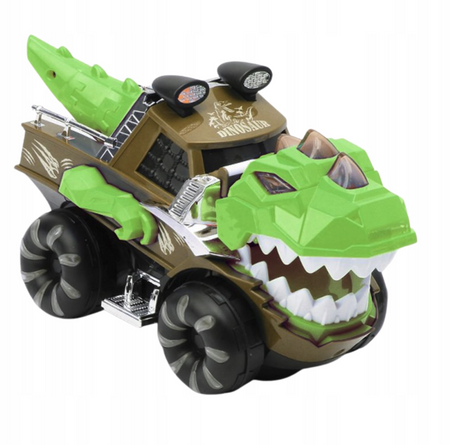 Samochód Terenowy Z Motywem Dinozaura Efekty Świetlne Dźwiękowe Para