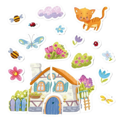 GRA MAGNETYCZNA "KOTEK MARZYCIEL" 20 ELEMENTÓW KOLOROWYCH MAGNESÓW ZESTAW 200236 