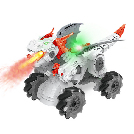 DINOZAUR SMOK ZDALNIE STEROWANY ŚWIATŁO DŻWIĘK RYCZY JEŻDZI PARA DYM DUŻY