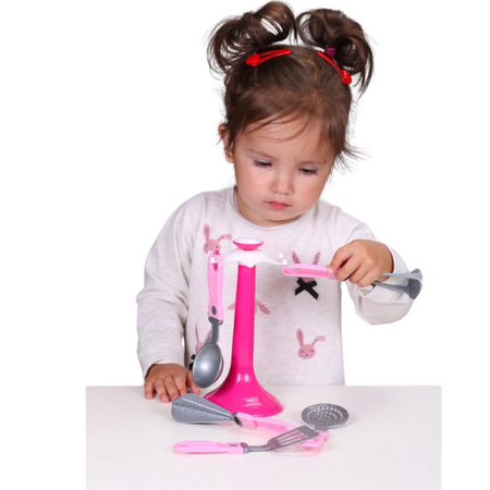 ZESTAW KUCHENNY PRZYBORY KUCHENNE NARZĘDZIA NA STOJAKU ŁOPATKA TŁUCZEK 6726