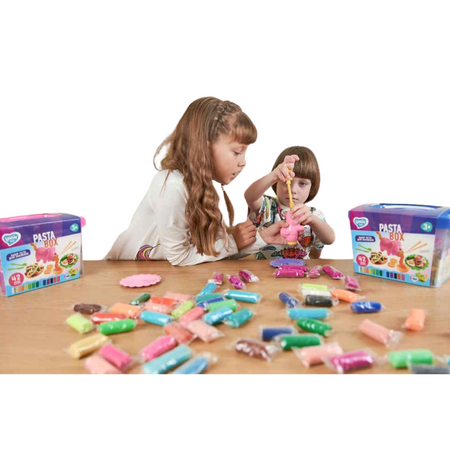 Bogaty Zestaw Kolorowej Ciastoliny Makaron Akcesoria Foremki Kuchnia Piesek 41138