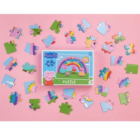 PUZZLE 30 ELEMENTÓW ŚWINKA PEPPA UROCZA UKŁADANKA DLA MALUCHÓW PEPPA PIG