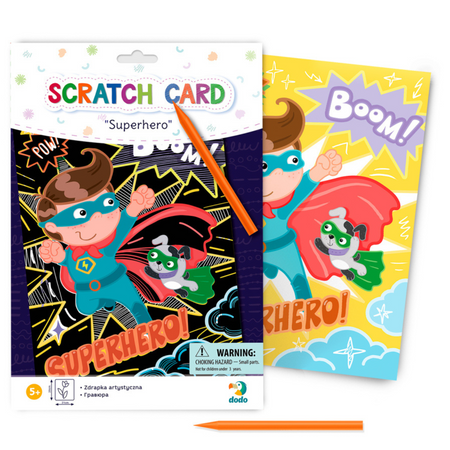 ZDRAPKA ARTYSTYCZNA ”SUPERBOHATEROWIE” MALOWANIE METODĄ SCRATCH DLA DZIECI