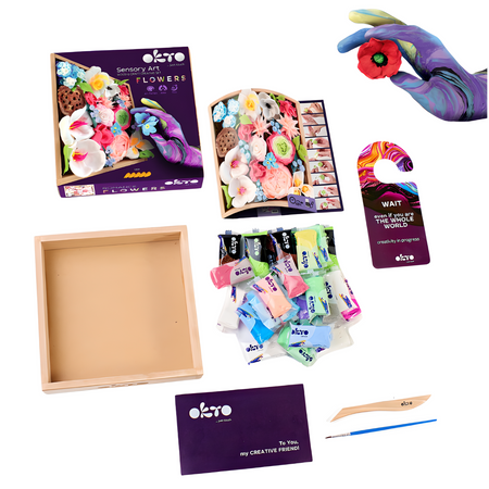 OKTO ZESTAW KREATYWNY ZRÓB WŁASNE KWIATY KWIETNIK "ROMANS" DIY CIASTOLINA 10014