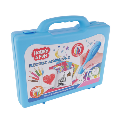 Aerograf Elektryczny Długopis Marker Zestaw Artystyczny W Walizce Flamastry