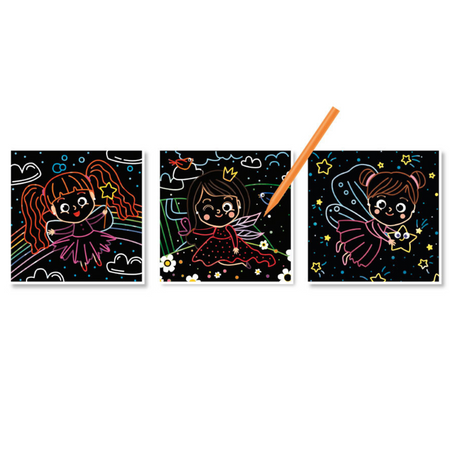 ZDRAPKA ARTYSTYCZNA ”WRÓŻKI” MALOWANIE METODĄ SCRATCH DLA NAJMŁODSZYCH