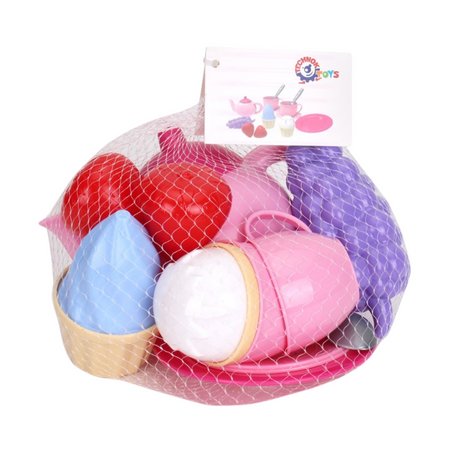 ZESTAW STOŁOWY NACZYNIA AKCESORIA PRZYBORY DZBANEK FILIŻANKI OWOCE DESERY 7259