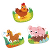 Puzzle 3w1 2-3-4 Elementy "Dzień Na Farmie" Trzy Układanki Dla Dzieci 300394