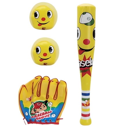 Zestaw Do Gry W Baseball Rękawica Dwie Piłki Kij Baseballowy Dla Dzieci