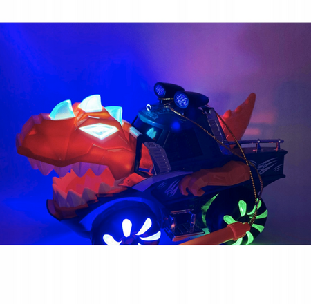 Samochód Terenowy Z Motywem Dinozaura Efekty Świetlne Dźwiękowe Para