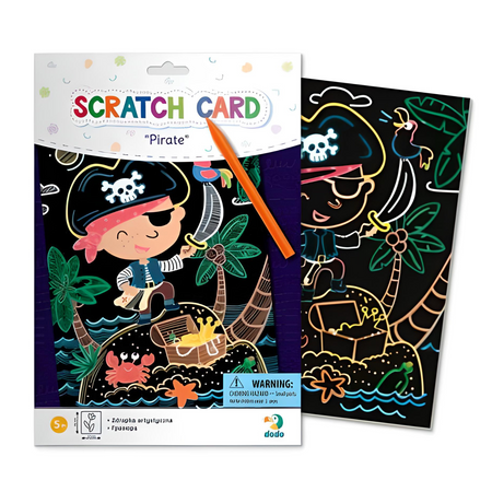 ZDRAPKA ARTYSTYCZNA ”PIRAT” MALOWANIE METODĄ SCRATCH DLA NAJMŁODSZYCH