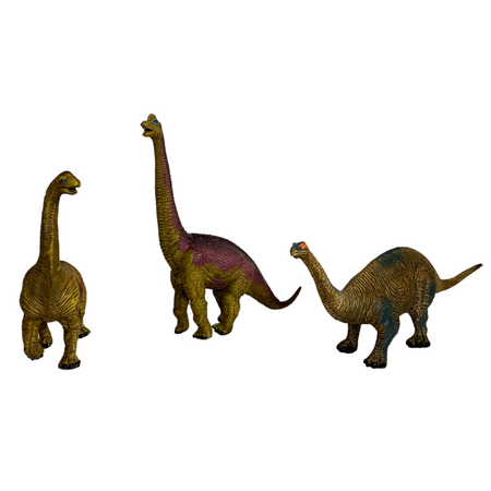 Zestaw Dinozaurów 3 Figurki Realistyczne Detale Kompaktowe Rozmiary