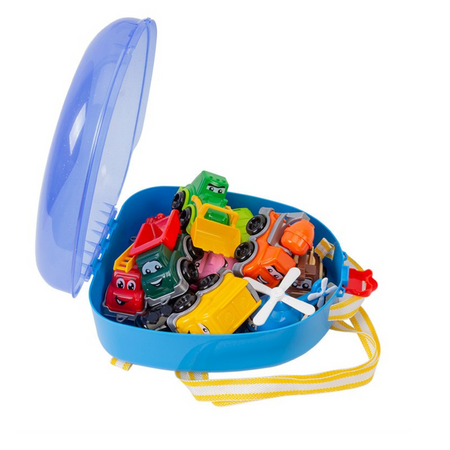 Zestaw Samochodów Autka Plecak 9253