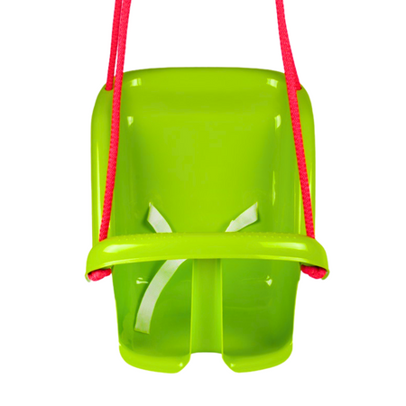 HUŚTAWKA DLA DZIECI PLASTIKOWA NA SZNURKACH PASEK ZABEZPIECZAJĄCY