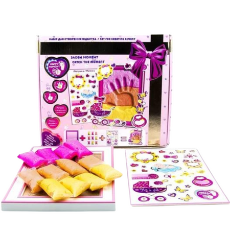 Zestaw Prezentowy Odcisk Dłoni Lub Stópki Dla Dziewczynki Pierwsza Pamiątka