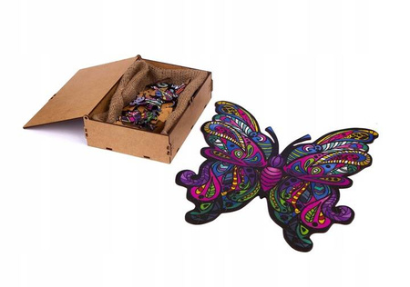 PUZZLE DREWNIANE UKŁADANKA MOTYL KOLOROWY WZORY  PuA3-01235