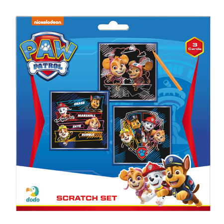 ZDRAPKA ARTYSTYCZNA PSI PATROL ZESTAW DO MALOWANIA METODĄ SCRATCH