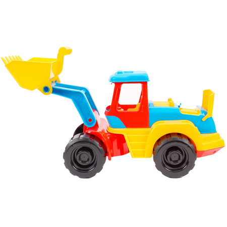 TRAKTOR POJAZD KOLOROWY DUŻE KOŁA RUCHOME ELEMENTY SOLIDNA KONSTRUKCJA 6894