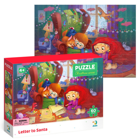 PUZZLE LIST DO ŚWIĘTEGO MIKOŁAJA 60 ELEMENTÓW KOLOROWA UKŁADANKA DLA DZIECI