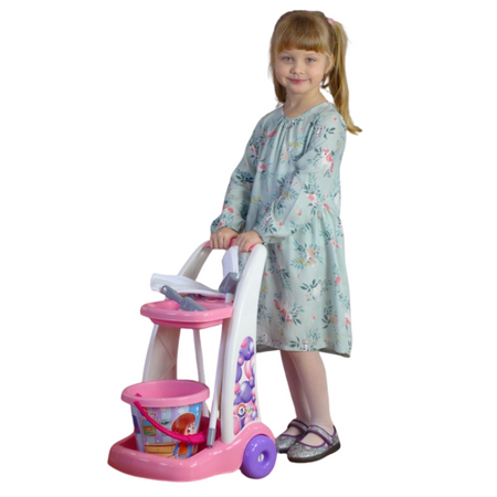 Zestaw Do Sprzątania Praktyczny Wózek Akcesoria Dbanie O Czystość 6429