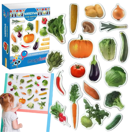 ZESTAW MAGNESÓW WARZYWA ZDROWE ODŻYWIANIE JASNE KOLORY JEDZENIE MV 6032-12