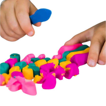 Bogaty Zestaw Kolorowej Ciastoliny Makaron Akcesoria Foremki Kuchnia Piesek 41138