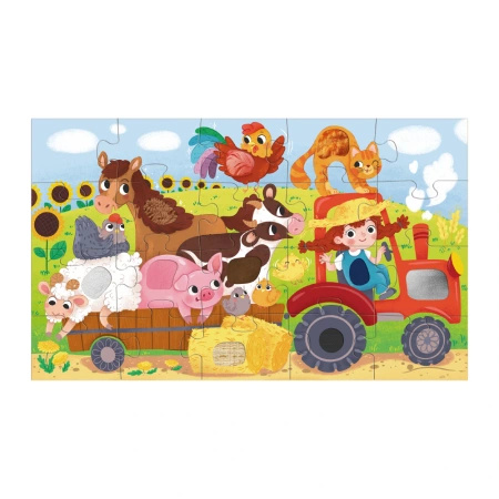Puzzle sensoryczne DODO   "Jadę traktorem"