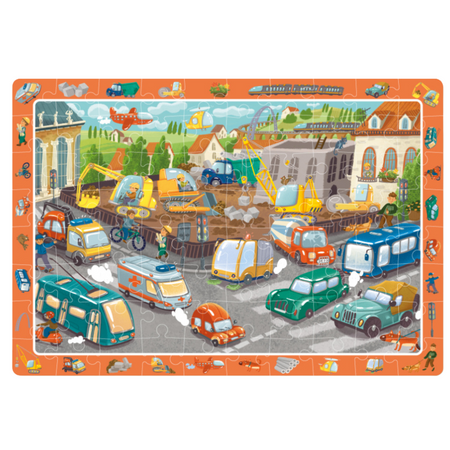 Puzzle Obserwacyjne "Na Drodze" 80 Elementów Układanka Środki Transportu 300370
